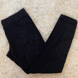 EXPRESS Black Leggings with Front Beading